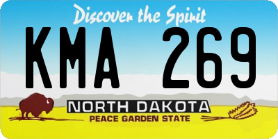 ND license plate KMA269