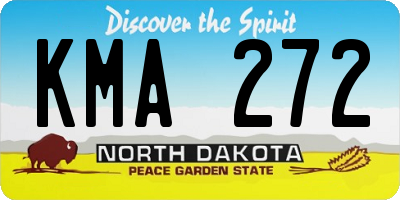 ND license plate KMA272