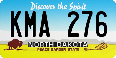ND license plate KMA276