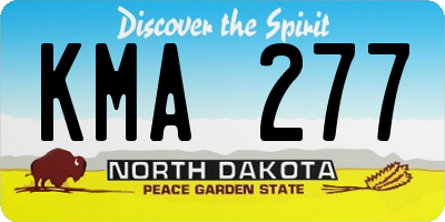 ND license plate KMA277