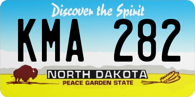 ND license plate KMA282