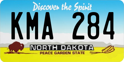 ND license plate KMA284