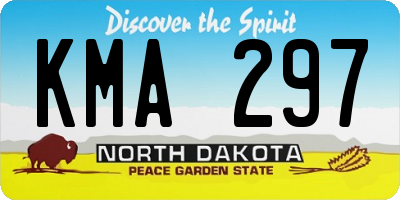 ND license plate KMA297