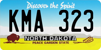 ND license plate KMA323