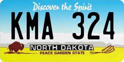 ND license plate KMA324