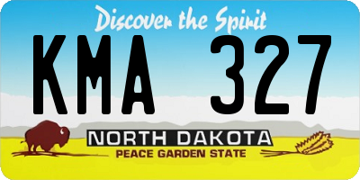 ND license plate KMA327