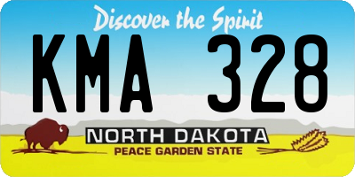 ND license plate KMA328
