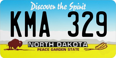 ND license plate KMA329