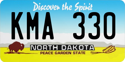 ND license plate KMA330