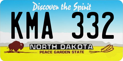 ND license plate KMA332
