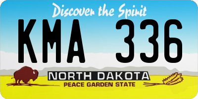 ND license plate KMA336