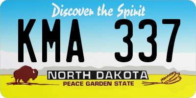 ND license plate KMA337