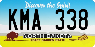 ND license plate KMA338