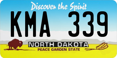ND license plate KMA339
