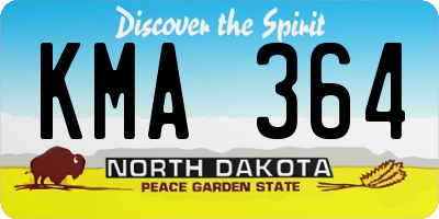 ND license plate KMA364
