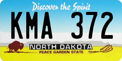 ND license plate KMA372