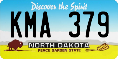 ND license plate KMA379