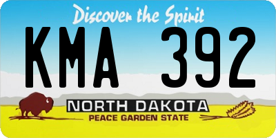 ND license plate KMA392