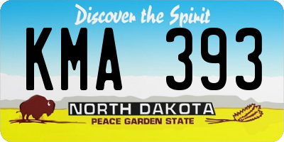 ND license plate KMA393