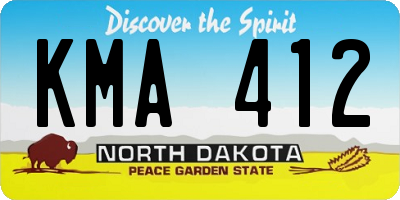 ND license plate KMA412