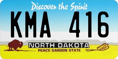 ND license plate KMA416