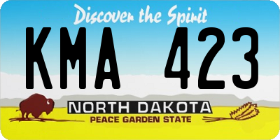 ND license plate KMA423