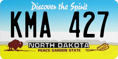 ND license plate KMA427