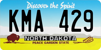 ND license plate KMA429