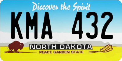 ND license plate KMA432