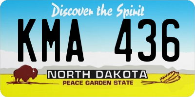 ND license plate KMA436