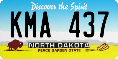 ND license plate KMA437