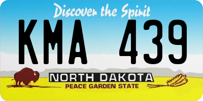 ND license plate KMA439