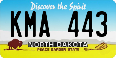 ND license plate KMA443