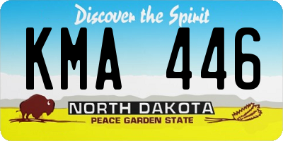 ND license plate KMA446
