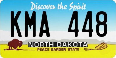 ND license plate KMA448