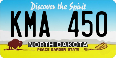 ND license plate KMA450
