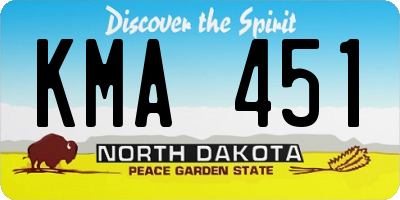ND license plate KMA451