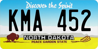 ND license plate KMA452
