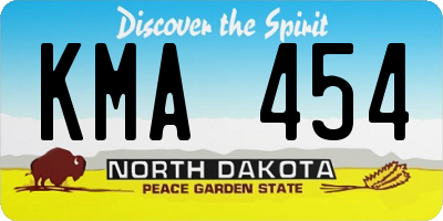 ND license plate KMA454