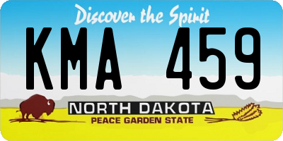 ND license plate KMA459