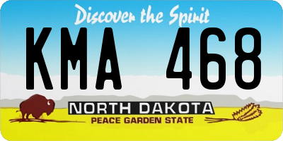ND license plate KMA468