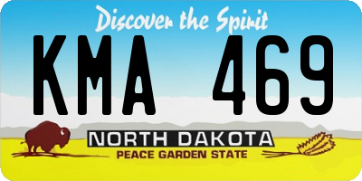 ND license plate KMA469