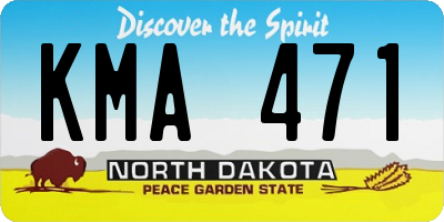ND license plate KMA471
