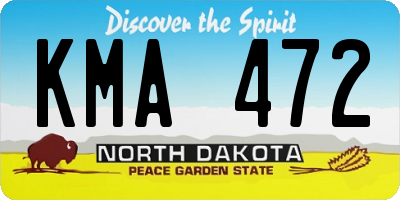 ND license plate KMA472
