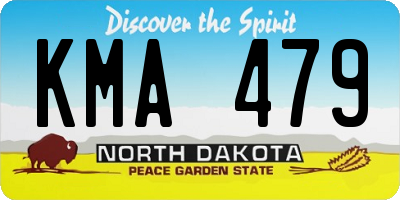 ND license plate KMA479