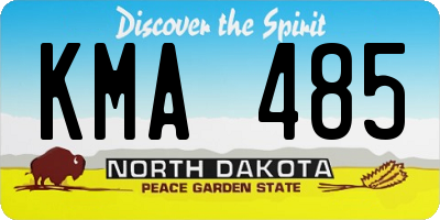 ND license plate KMA485