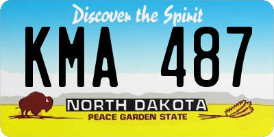 ND license plate KMA487