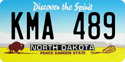 ND license plate KMA489