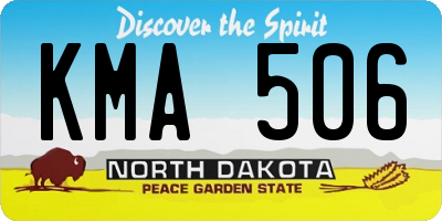 ND license plate KMA506