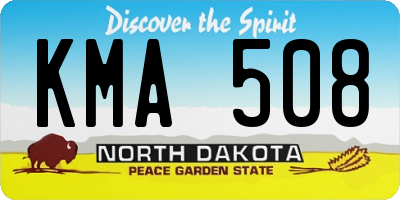 ND license plate KMA508